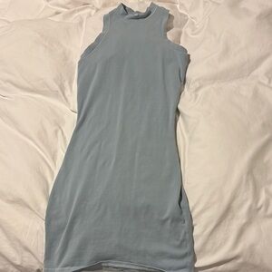 SKIMS Blue Halter Bodycon Mini Dress